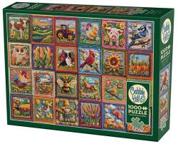 Cobble Hill 1000 db-os puzzle - Country Life Crochet (40320) (40320)
