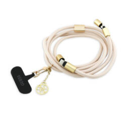 Guess CROSSBODY STRAP 4G CHARM adatkábel (Type-C - Type-C, gyorstöltő, 150cm, nyakpánt) BÉZS (GUCCUCNY4GDE) (GUCCUCNY4GDE)