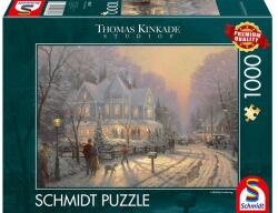 Schmidt Spiele 1000 db-os puzzle - A Holiday Gathering, Thomas Kinkade (58627) (58627)