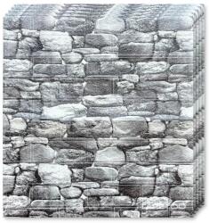 Tapetoo Home Decor 40 db-os 3D tapétalap szett Tapetoo Home Decor®, Lekerekített kövek, sötétszürke, 70 X 77 Cm, 2, 5 mm, 21, 2 m2 (set-40xTapet-3D-Cod-96-Pietre-)