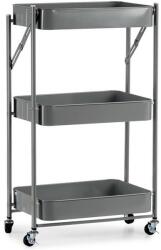 KINVARA kocsi, Zöldségekhez, Fekete, Acél, Műanyag, Szürke (S3609934)