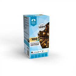 DekorTrend Crystalline toldható LED fényfüzér 800 cm, 100 db MELEG FEHÉR LED-del, fekete kábellel, Kül- és beltéri (KAT_104) - dekortrend