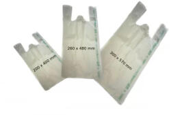 Party ingvállas szatyor BIO lebomló közepes 260+(2x70)+480 mm 50db/cs