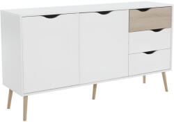  komód, tölgy sonoma / fehér, OSLO 75381 (106520)