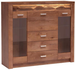 Vitrines komód, világos kőris, INFINITY 08 (108467)