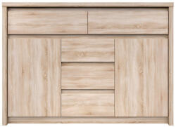  Komód, DTD laminált, tölgy sonoma, NORTY TYP 10