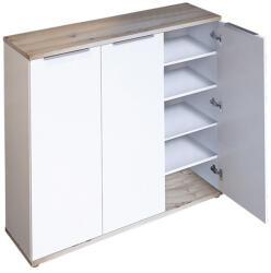 Cipősszekrény, fehér/tölgy artisan, MODINI TYP 2 (237388)