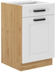 Alsó szekrény, fehér/artisan tölgy, LULA 50 D 1F 1S BB (KD-0000362707)