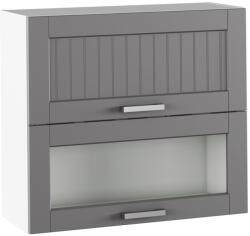 Felső szekrény, sötétszürke/fehér, JULIA TYP 13 (KD-0000272521)