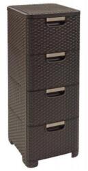 Keter Polcegység 4 Fiókkal Curver Style Sötétbarna Színben