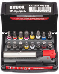 Würth WÜRTH Bit-készlet, C 6, 3 (1/4) bit-tartóval, 17 darab (0614400203)