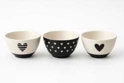 Gastro Kerámia tál Szív, különböző mintákkal, magasság: 80 mm, átmérő: 150 mm
