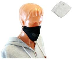  Masca protectie anti-praf, filtre 2, 5PM, bumbac/poliester, negru