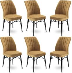 ASIR GROUP Étkezőszék Szett 6 db Flex - Cappuccino, Fekete