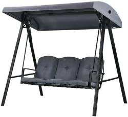 ProCart Balansoar gradina, 3 locuri, copertina impermeabila, 205x118x184 cm, gri