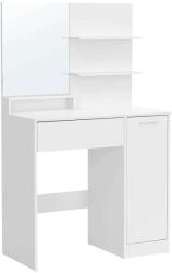 VASAGLE Fehér Sminkasztal Tükörrel - 80x40x132 cm (RDT119W01)