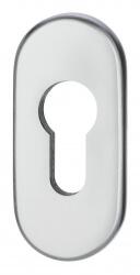 edi Rozeta ovala Ares 0813/6, aluminiu, argintiu, slot pentru cheie, pentru usi profilate, grosime 6mm, EDI (813600301)