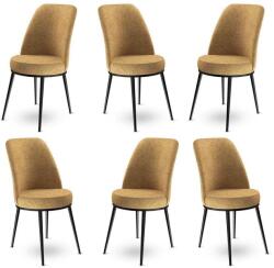 ASIR GROUP Étkezőszék Szett 6 db Dexa - Cappuccino, Fekete