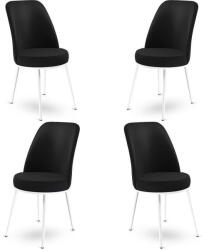 ASIR GROUP Étkezőszék Szett 4 db Dexa - Fekete, Fehér