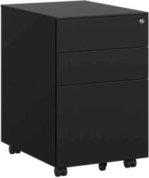 SONGMICS Irattartó szekrény, acél, 39x60x52cm, fekete (OFC60BK)