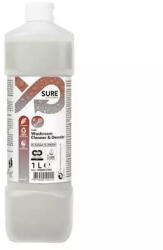 Sure Washroom Cleaner&Desclaer fürdőszobai tisztító-, vízkőoldószer, növényi alapú, 100% lebomló 1L (DA503XSZHT100893390)
