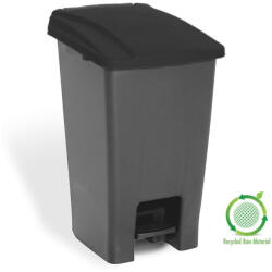 PLANET Szelektív hulladékgyűjtő konténer, műanyag, pedálos, antracit/fekete, 70L (DA503XSZADUP228F)