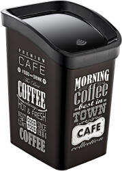 Özer Plastik Műanyag Smart Click billenőfedeles szemetes, fekete/fekete mintás felirattal GOGO 23L (DA503XSZADD092X138)