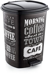 Özer Plastik Műanyag pedálos szemetes, fekete/fekete mintás GOGO 50L (DA503XSZADD096X138)