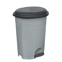 PLANET Pedálos szemetes kuka, műanyag, ECO antracit, kivehető kosárral, 50L (DA503XSZADUP130P)