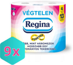 Regina Toalettpapír, végtelen 4 tekercs, 2 rétegű, 2000 lap KARTON - 9 db (DA503XSZWYK8004260015165)