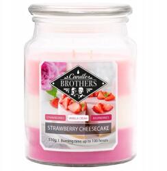 Candle Brothers Nagy illatgyertya üvegben 3az1ben gyümölcsös eper málna Candle Brothers (4260725367505)