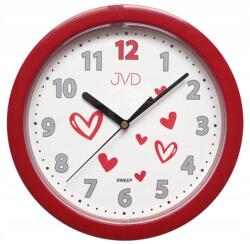 JVD Piros Csendes Szívecskés Falióra HP612. D3 (HP612.D3)