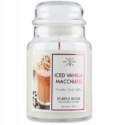 Purple River Illatos szójaviasz gyertya üvegben, kávé macchiato vanília illattal Purple River (4260725361671)