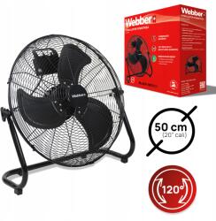 Webber Ventilátor Padlólevegő Keringető Nagy 50 cm Webber Csendes (05FF500-A)