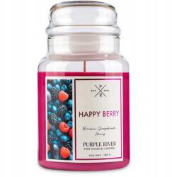 Purple River Szójaviasz illatgyertya Erdei gyümölcsök és Málna Purple River (4260725363088)