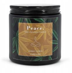 Candle Brothers CBD-s szójaviasz illatgyertya üvegben, citrom illattal Peace Candle Brothers (4262399025231)