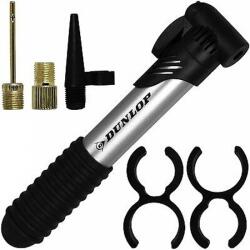 Dunlop Mini Kerékpár Pumpa, Max 6Bar, 3 Adapterrel Vázra Szerelhető