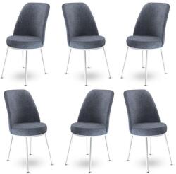 ASIR GROUP Étkezőszék Szett 6 db Dexa - Füst, Fehér