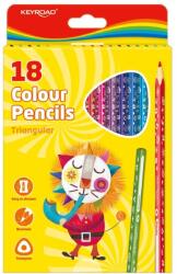 Keyroad színes ceruza készlet háromszögletű, 18 szín (KR971275) (KR971275) (KR971275)