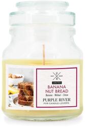 Purple River szójaviasz illatgyertya üvegben, Banana Nut Bread illat, 113 g (4262399026245)