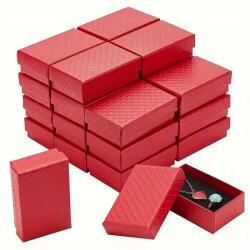  Steppelt Ékszerdoboz Nyaklánc Téglalap alakú Világos-Piros 8x5cm (V-0019-16)
