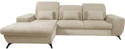 Laski ALTA balos kivitelű, ággyá nyitható L-alakú kárpitozott sarokülőgarnitúra tárolóval, bézs 8590828022596 (LK0111)