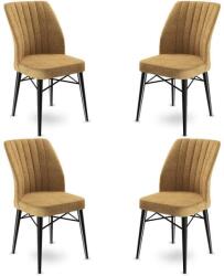 ASIR GROUP Étkezőszék Szett 4 db Flex - Cappuccino, Fekete