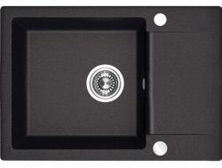 Laveo CELEBES csepptálcás mosogató, szemcsés fekete (SBL_713T) (OPSRL_713T)