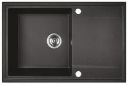 Laveo HUNTER egymedence csepptálcás mosogató, szemcsés fekete K (OPSRU_711T)