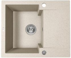 Laveo PICO 45S mini csepptálcás bézs gránit mosogató helytakarékos szifonnal (OPSRH_413Y)