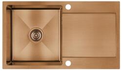 Laveo MARMARA egymed. csepptálcás mosogató, rózsaarany (OPSAM_811T)