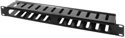 LogiLink 19" Cable Duct/Organizer, covered, 1U, black (ORCC01B)