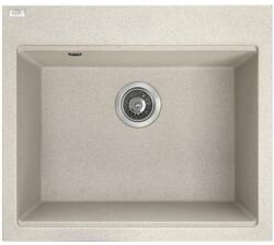 Laveo RIO 6 egymedencés gránit bézs mosogató szifonnal, 57x50x21, 5 cm (OPSRT_410R)