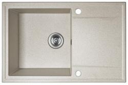 Laveo HUNTER egymedence csepptálcás mosogató, bézs K (OPSRU_411T)